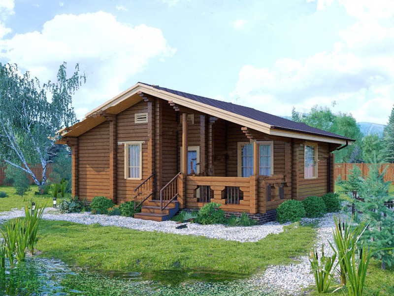 Современный дом из бруса БД-12