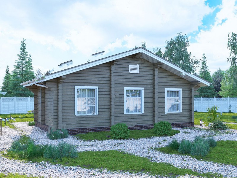 Небольшой дом из бруса БД-13