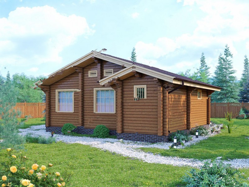 Современный дом из бруса БД-12
