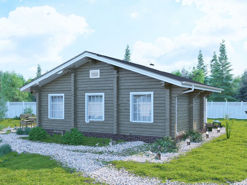 Небольшой дом из бруса БД-13