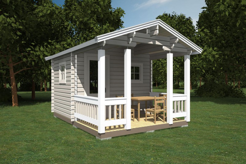 Летняя кухня с террасой ЛК-7