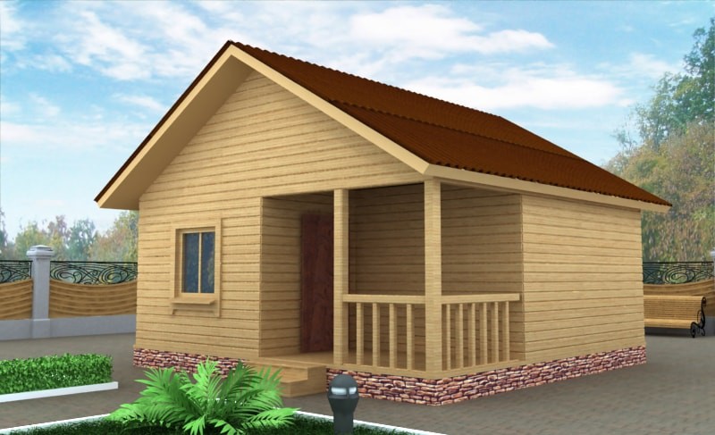 Баня из бруса ББ-15 6 на 6 метров