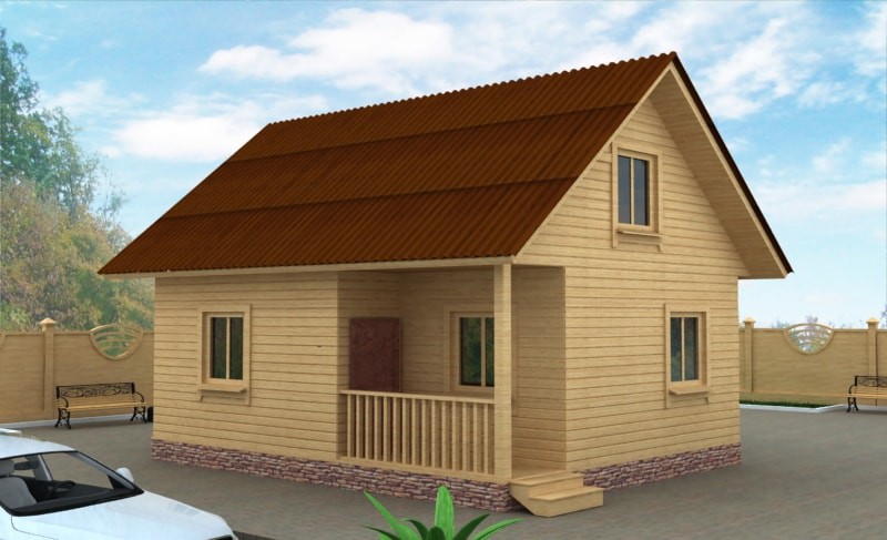 Двухэтажный дачный дом ДД-20