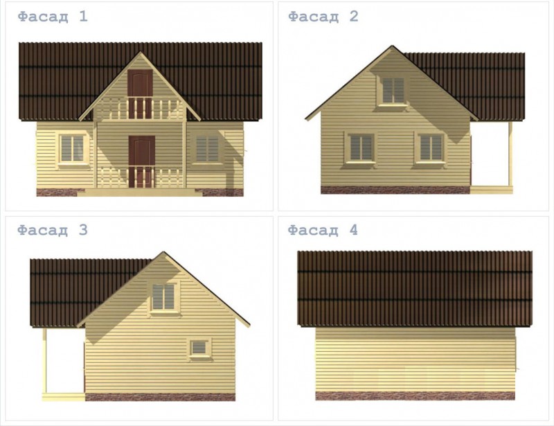 Дачный дом с балконом ДД-23