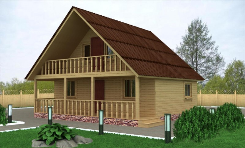 Загородный дом из бруса ДД-32