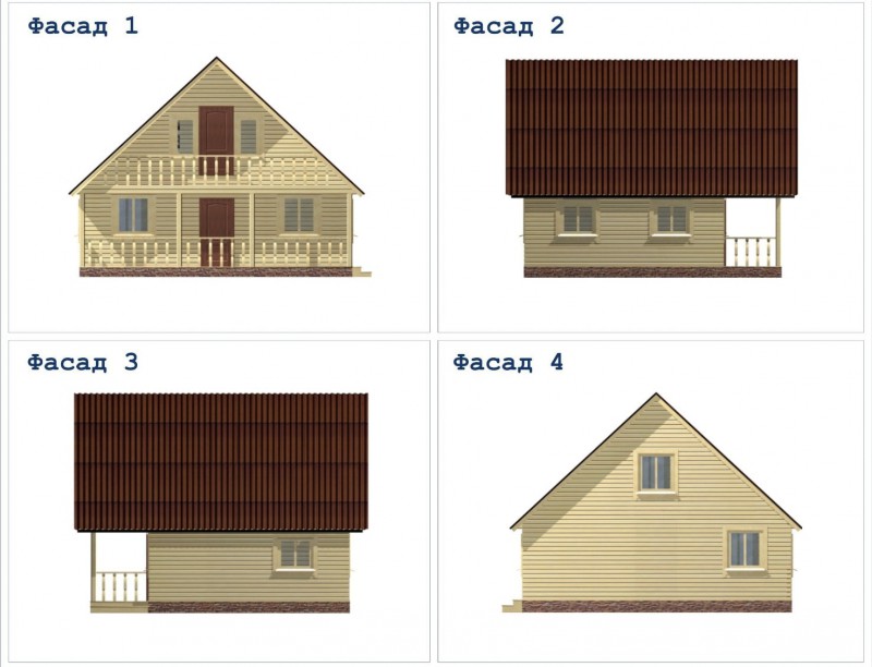 Загородный дом из бруса ДД-32