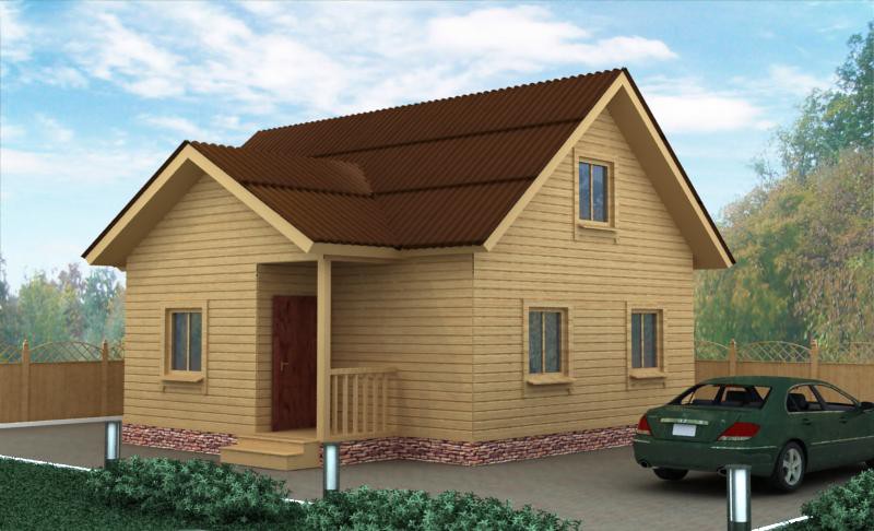 Двухэтажный дачный дом ДД-34
