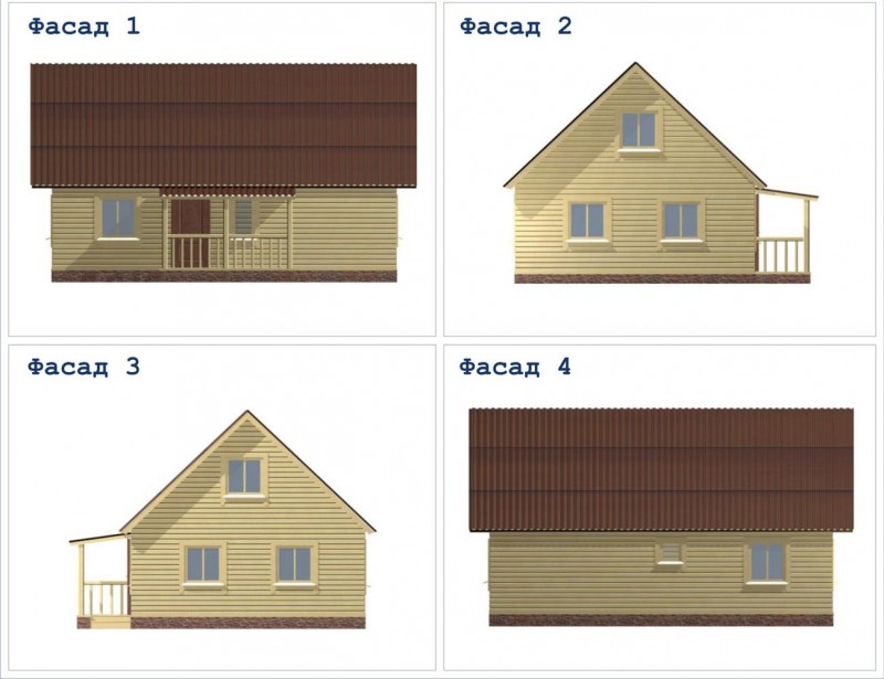 Двухэтажный деревянный дом ДД-33
