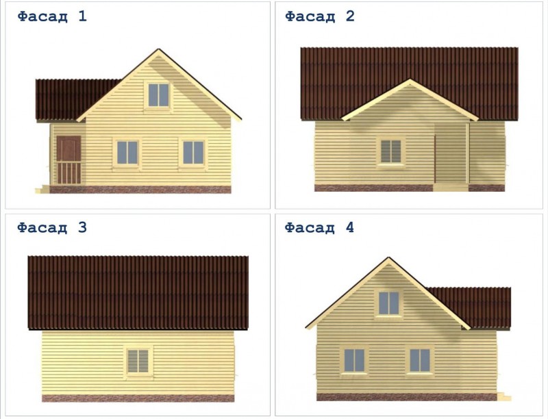 Двухэтажный дачный дом ДД-34