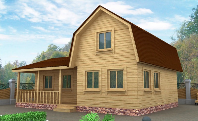 Деревянный дачный дом ДД-38