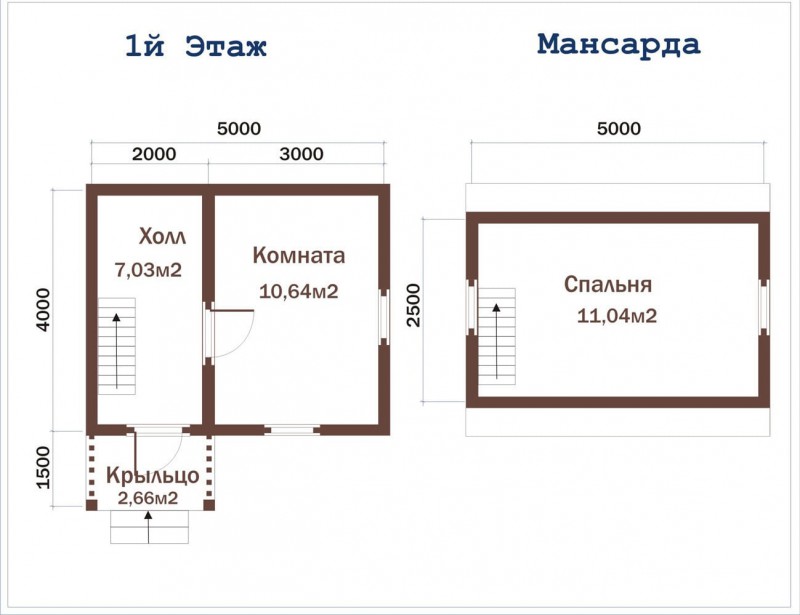 Деревянный домик из бруса ДД-03