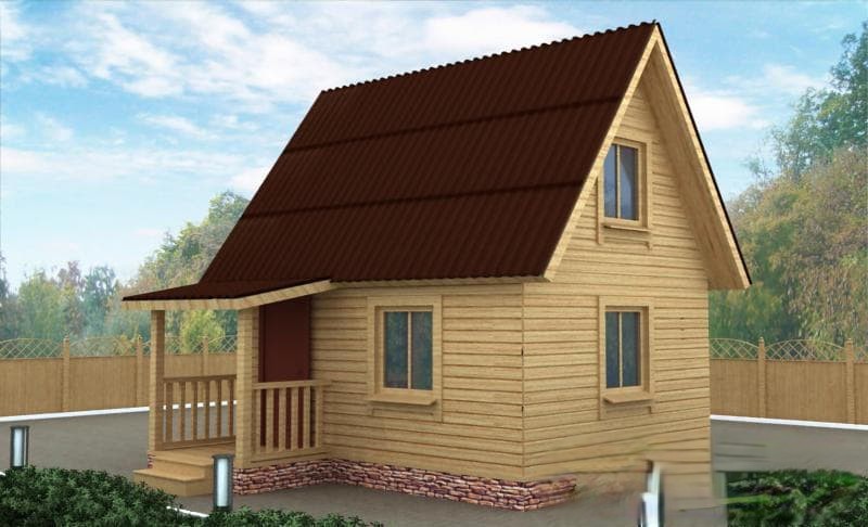 Деревянный домик из бруса ДД-03