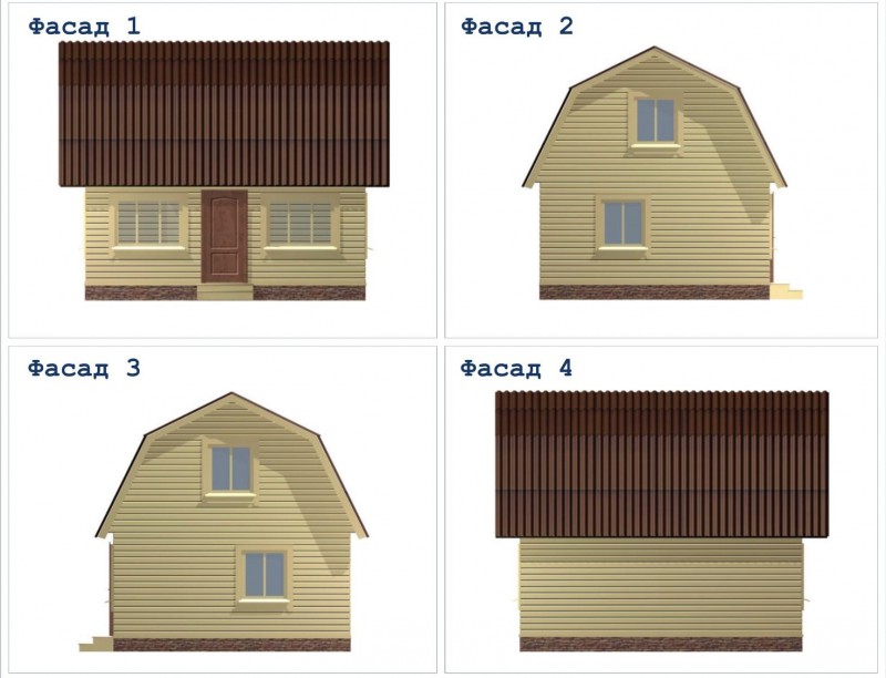 Деревянный коттедж из бруса ДД-08