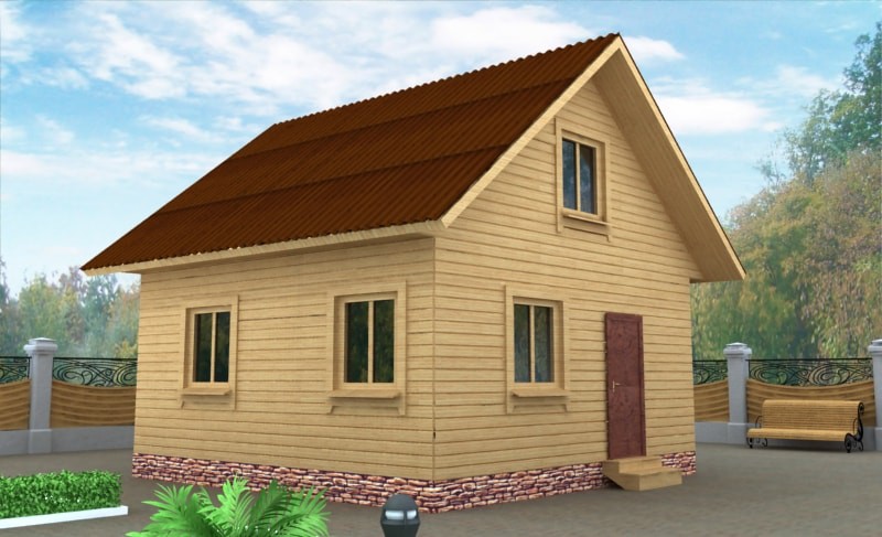 Двухэтажный дачный дом ДД-12