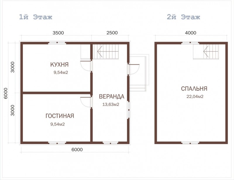 Деревянный домик из бруса ДД-13