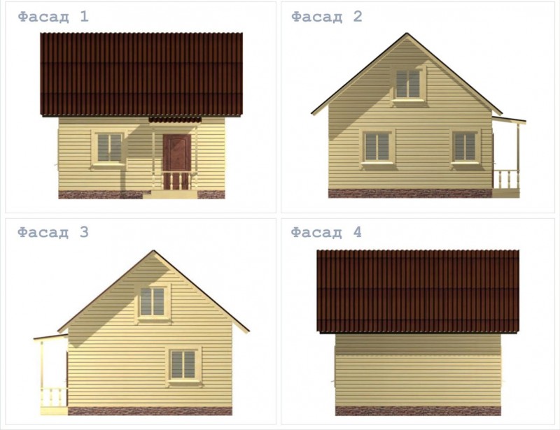 Деревянный домик из бруса ДД-13