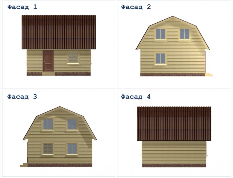 Деревянный коттедж из бруса ДД-14