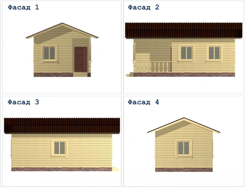 Деревянный дом из бруса ДД-16