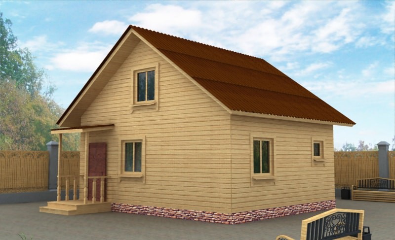 Деревянный дачный дом ДД-18