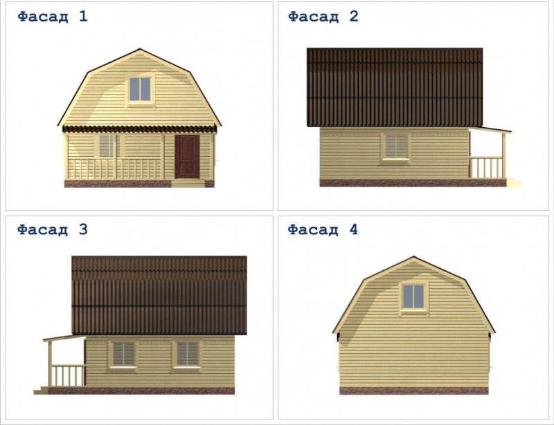 Дачный дом с верандой ДД-17