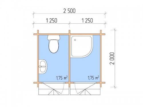 Туалет душ хозблок чертежи